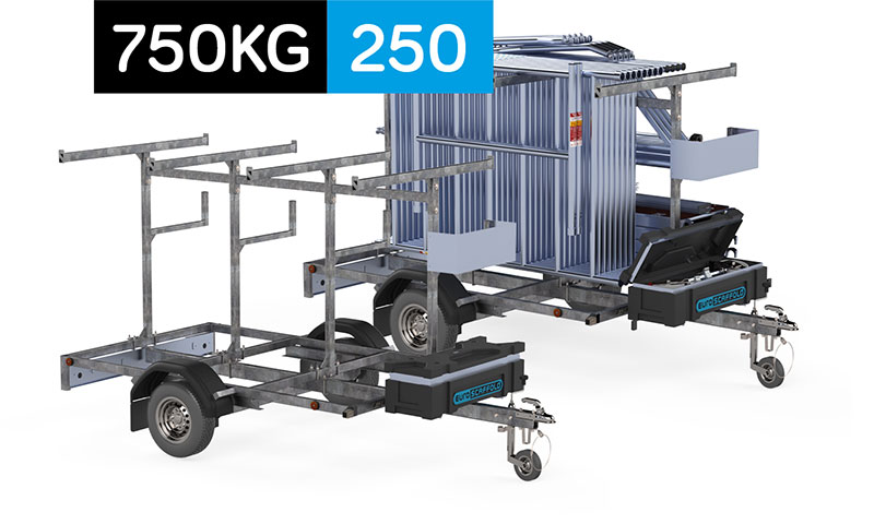 SCAFFOLD TRANSPORTER 750KG/2.50 - PRZYCZEPA NIEZAMYKANA