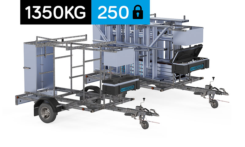 SCAFFOLD TRANSPORTER 1350KG/2.50 - PRZYCZEPA ZAMYKANA